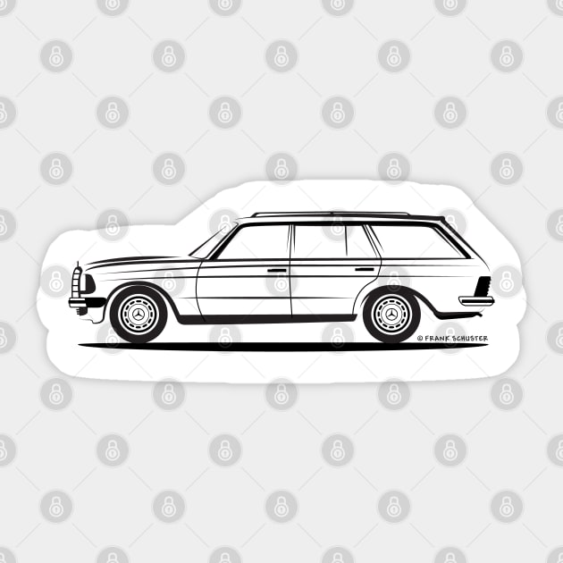 Mercedes Benz 300 TD Stationwagon Kombi W123 Sticker by PauHanaDesign